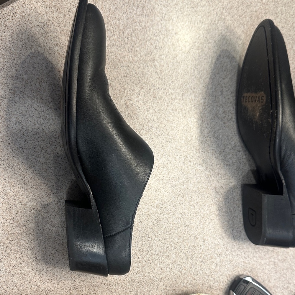 Womens Tecovas Black Leather Sophie Booties - Picture 10 of 11